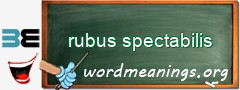 WordMeaning blackboard for rubus spectabilis